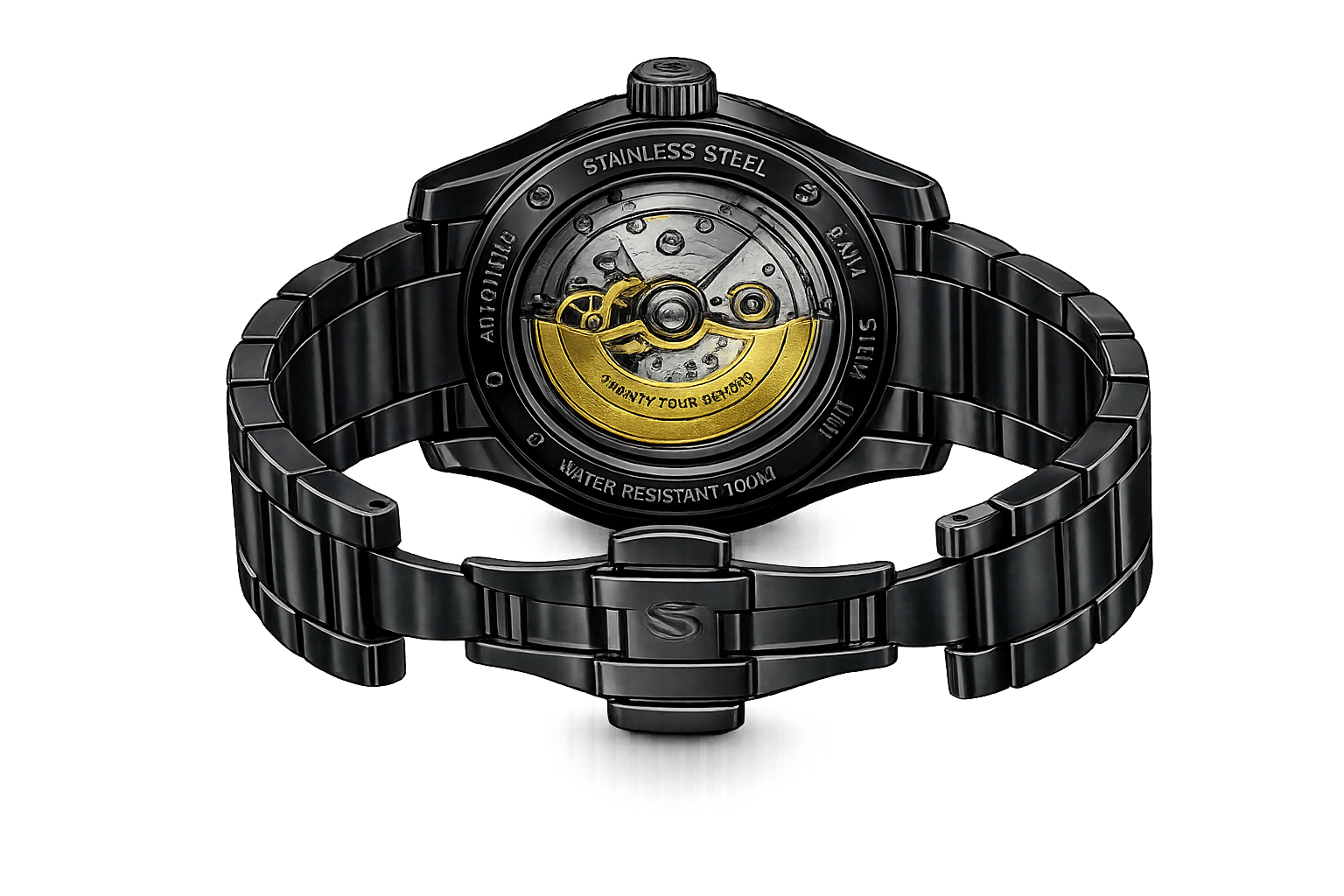 Evolique Black Phantom Automatic Watch